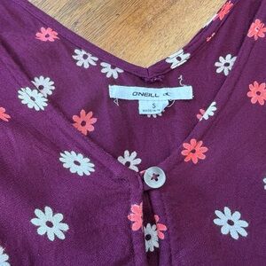 O'Neill Plum Floral Buttoned Blouse